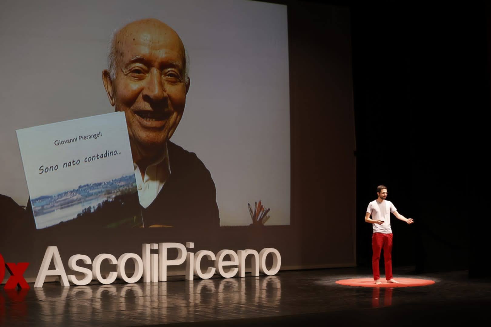 Michele Pierangeli TedX e Giovanni Pierangeli su Palco di Ascoli Piceno